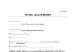Refund Demand Letter Template