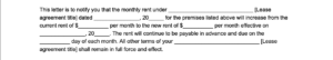 Free Rent Increase Notice Letter | Printable PDF & Word