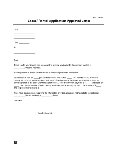 rental application approval letter