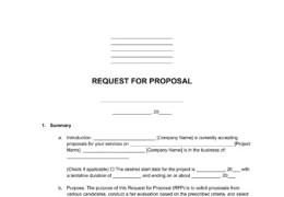 Request for Proposal (RFP) Template