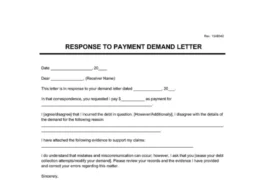Response to Demand Letter Template