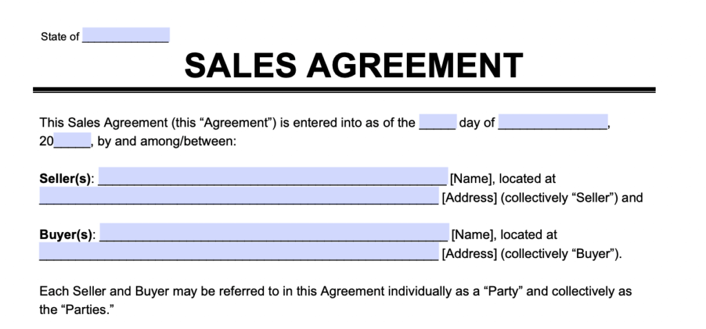 Free Sales Agreement Template | PDF & Word