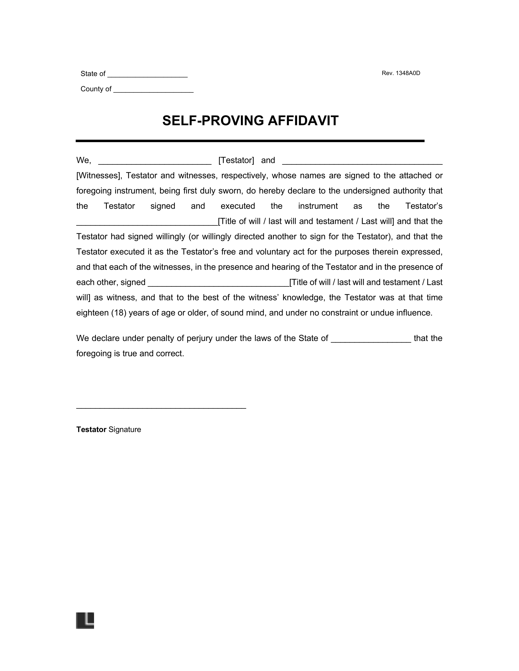 Affidavit Format