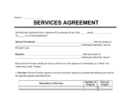 service agreement template
