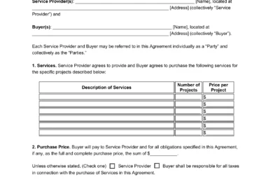 service agreement template