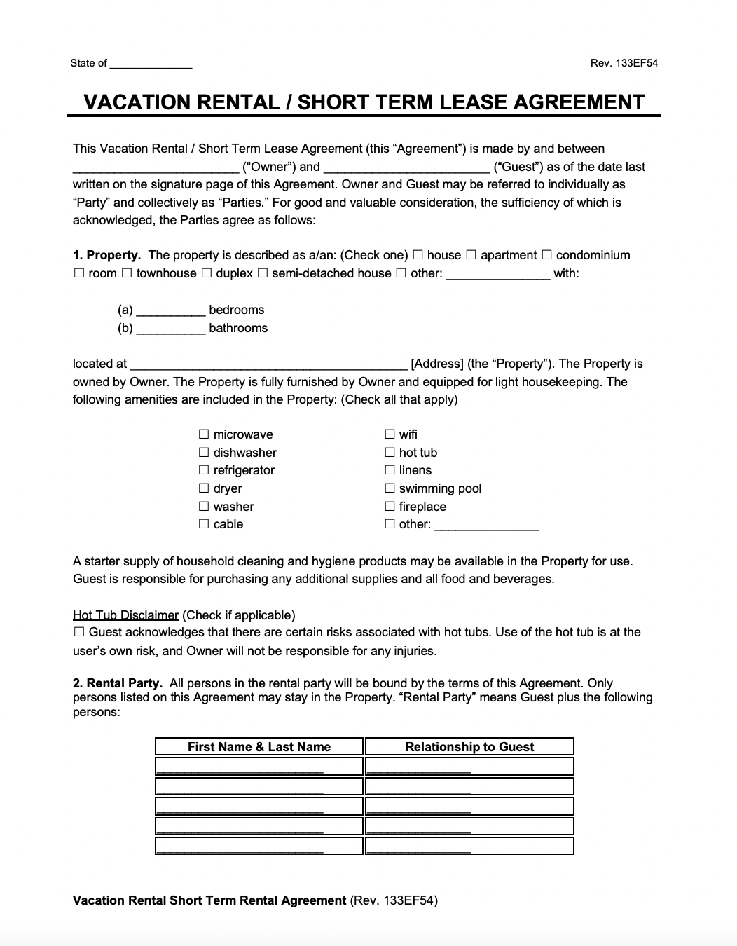 Tenancy Agreement Template Uk