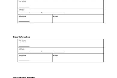 South Dakota Bill of Sale Form