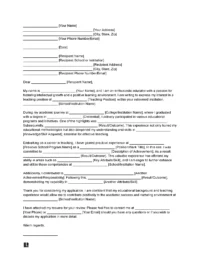 Teacher Letter of Intent Template