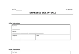 tennessee bill of sale form