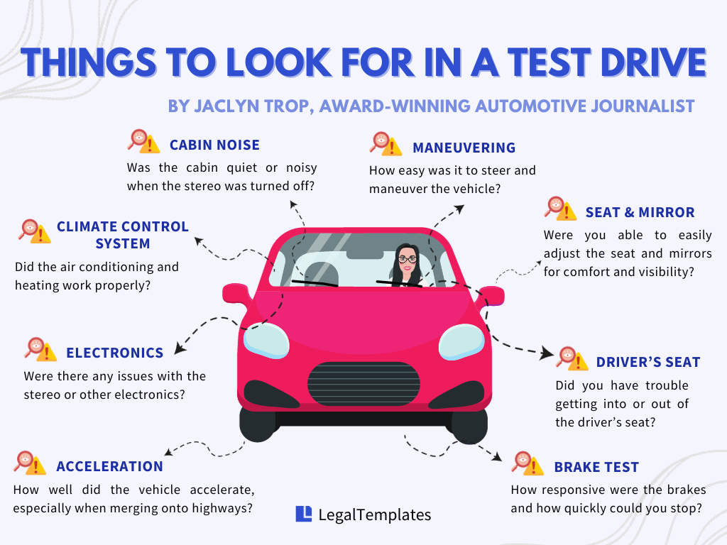 things to look for in a test drive