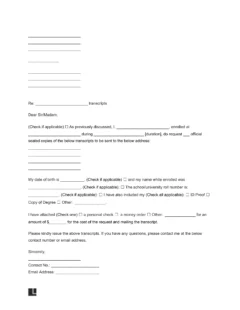 transcript request form