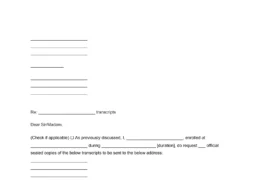 transcript request form