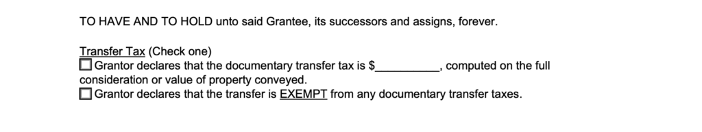 transfer tax