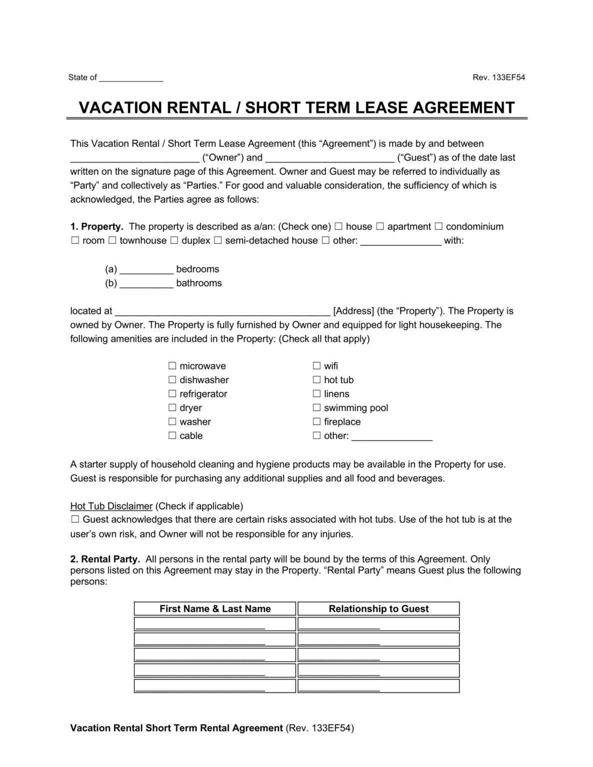 Free Rental & Lease Agreement Templates | PDF & Word