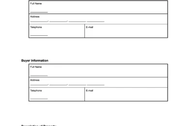 Vermont Bill of Sale Form