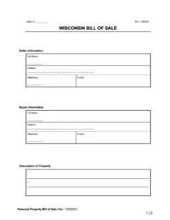 wisconsin bill of sale