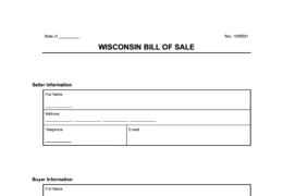wisconsin bill of sale